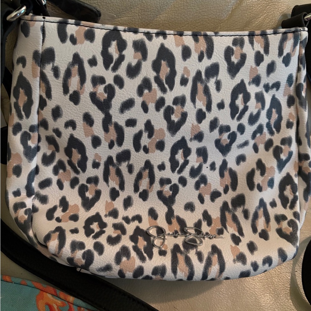 NEW Jessica Simpson Snow Leopard Shoulder Bag